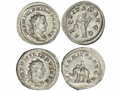 IMPERIO ROMANO. Lote 2 monedas Antoniniano. Acuñadas el 244-