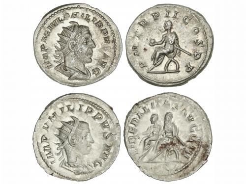 IMPERIO ROMANO. Lote 2 monedas Antoniniano. Acuñadas el 247-