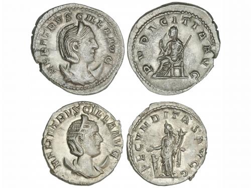 IMPERIO ROMANO. Lote 2 monedas Antoniniano. Acuñadas el 249-