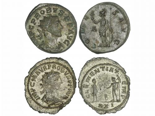 IMPERIO ROMANO. Lote 2 monedas Antoniniano. Acuñadas el 276-