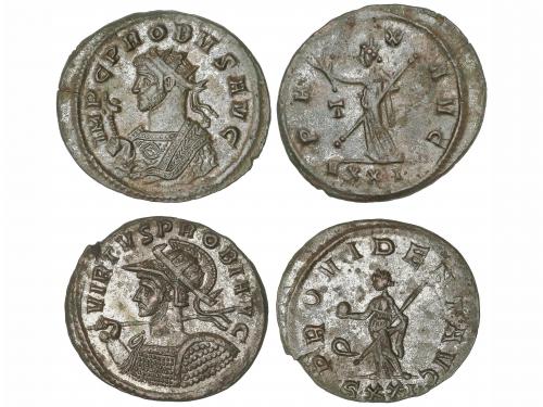 IMPERIO ROMANO. Lote 2 monedas Antoniniano. Acuñadas el 276-