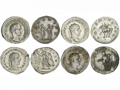 IMPERIO ROMANO. Lote 4 monedas Antoniniano. Acuñadas el 249-