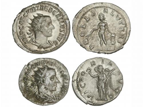 IMPERIO ROMANO. Lote 2 monedas Antoniniano. Acuñada el 251-2