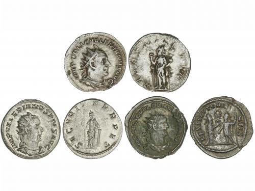 IMPERIO ROMANO. Lote 3 monedas Antoniniano. Acuñadas el 253-