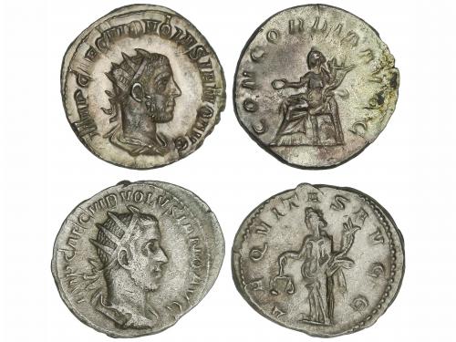 IMPERIO ROMANO. Lote 2 monedas Antoniniano. Acuñadas el 253 