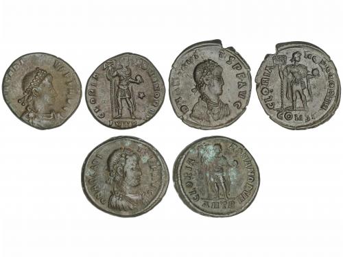 IMPERIO ROMANO. Lote 3 monedas Maiorina reducida 22 mm. Acuñ