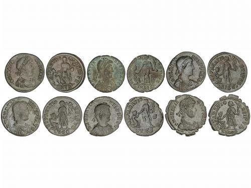 IMPERIO ROMANO. Lote 6 monedas Maiorina reducida 22 mm. Acuñ
