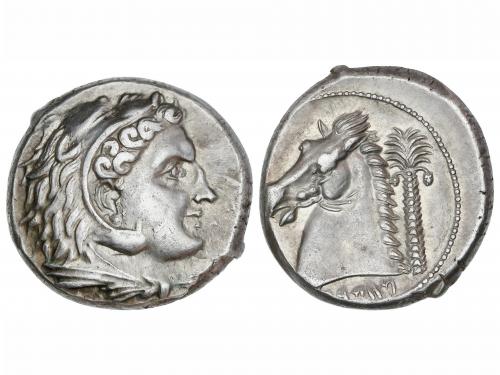 MONEDAS GRIEGAS. Tetradracma. 300-289 a.C. EMISIONES PÚNICAS
