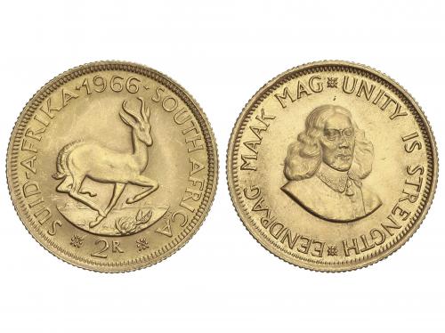 SUDÁFRICA. 2 Rand. 1966. 7,98 grs. AU. Jan van Riebeeck. Fr-