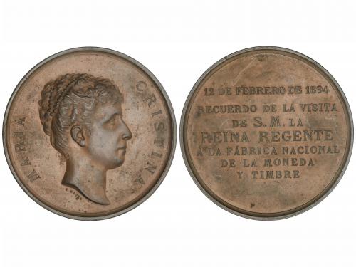 ALFONSO XIII. Medalla Recuerdo de la Visita de S.M. la Reina