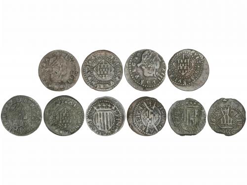 GUERRA DELS SEGADORS. Lote 5 monedas Sisé. 1641, 1642 y Fech