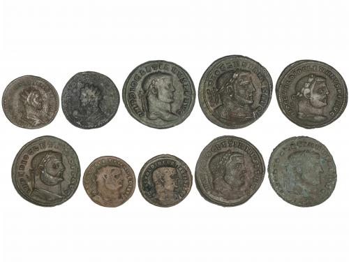 IMPERIO ROMANO. Lote 57 monedas Antoniniano y Follis. DIOCLE