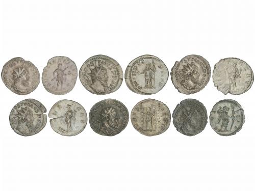 IMPERIO ROMANO. Lote 6 monedas Antoniniano. Acuñadas el 259-