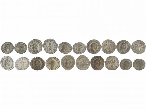 IMPERIO ROMANO. Lote 10 monedas Antoniniano. Acuñadas el 253