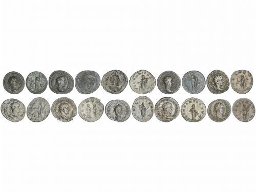 IMPERIO ROMANO. Lote 10 monedas Antoniniano. Acuñada el 249-