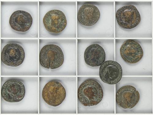 IMPERIO ROMANO. Lote 13 monedas Sestercio. Acuñadas el 241-2