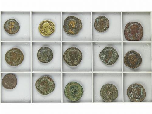 IMPERIO ROMANO. Lote 15 monedas As, Dupondio (4) y Sestercio