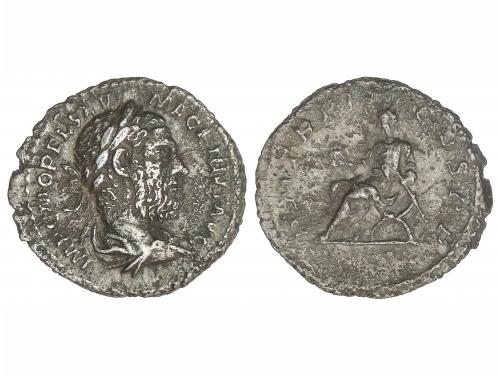 IMPERIO ROMANO. Denario. Acuñada el 217-218 d.C. MACRINO. An