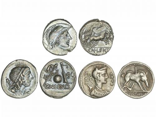REPÚBLICA ROMANA. Lote 3 monedas Denario. CORNELIA (2), HOSI