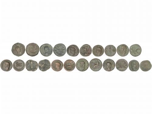 IMPERIO ROMANO. Lote 11 monedas As (5), Dupondio (6). AUGUST