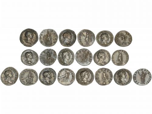 IMPERIO ROMANO. Lote 10 monedas Denario. Acuñadas el 98-111 