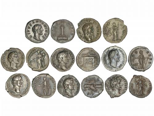 IMPERIO ROMANO. Lote 8 monedas Denario. Acuñadas el 138-161 