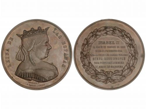 ISABEL II. Medalla Cesión del Patrimonio Real. 18 Febrero 18
