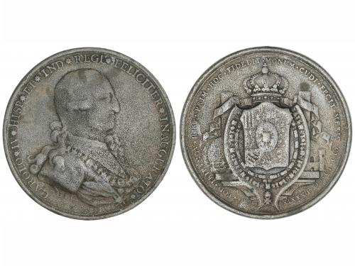 CARLOS IV. Medalla Proclamación. 1789. MÉXICO. MINERIA. Cala