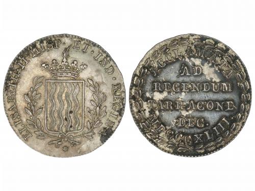 ISABEL II. Medalla Mayoría de edad. 1843. TARRAGONA. AR. Ø 2