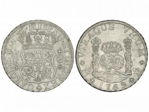 CARLOS III. 8 Reales. 1769. MÉXICO. M.F. 26,5 grs. Columnari