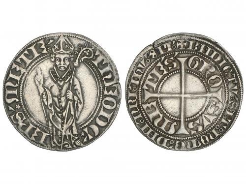 FRANCIA. Gros. (1365-1384). THIÉRI V DE BOPPART. METZ. Anv.