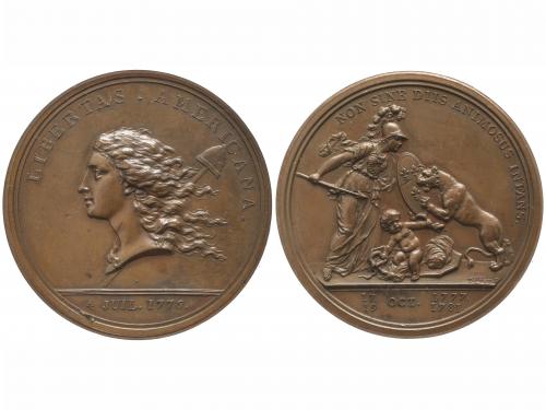 ESTADOS UNIDOS. Medalla Francesa Post Colonial. 1781. LIBERT
