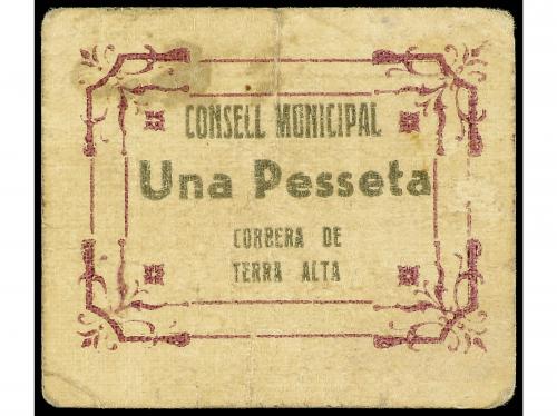 CATALUNYA. 1 Pesseta. C.M. de CORBERA DE LA TERRA ALTA. Reve