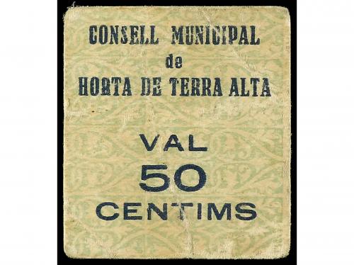 CATALUNYA. 50 Cèntims. C.M. d´HORTA DE TERRA ALTA. Cartón. M