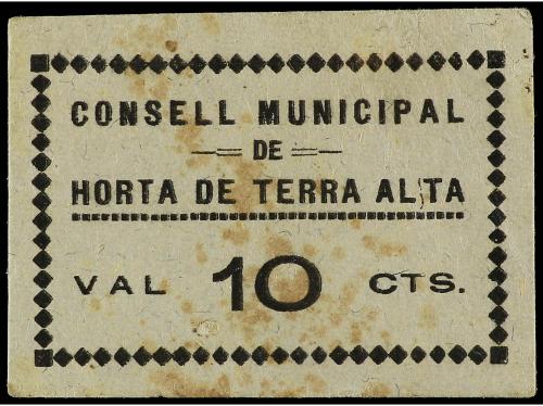 CATALUNYA. 10 Cèntims. C.M. d´ HORTA DE TERRA ALTA. Cartón. 