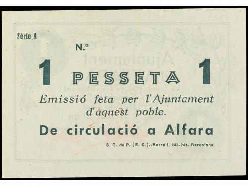 CATALUNYA. Serie 3 billetes 25 y 50 Cèntims y 1 Pesseta. 14 