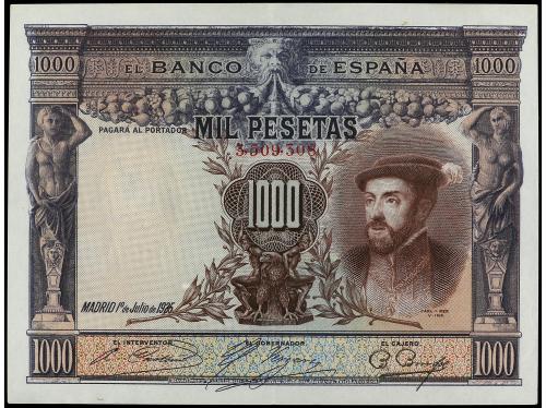 ESTADO ESPAÑOL. 1.000 Pesetas. 1 Julio 1925. Carlos I. Sello
