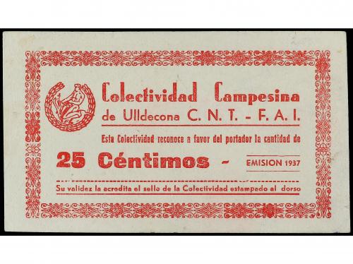CATALUNYA. 25 Céntimos. 1937. COLECTIVIDAD CAMPESINA de ULLD