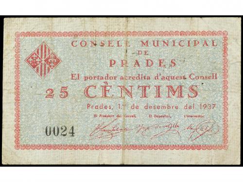 CATALUNYA. Serie 3 billetes 25 y 50 Cèntims y 1 Pesseta. 1 D