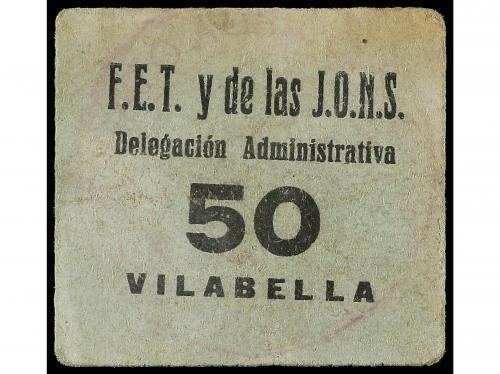CATALUNYA. 50 Céntimos. F.E.T. y de las J.O.N.S. DELEGACIÓN 
