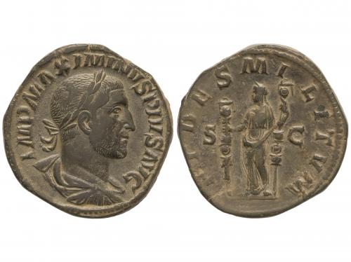 IMPERIO ROMANO. Denario. Acuñada el 235-236 d.C. MAXIMINO I.