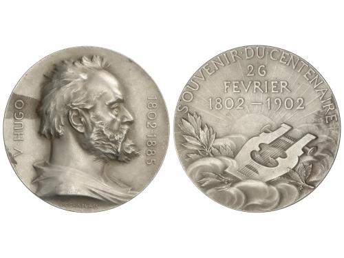 MEDALLAS EXTRANJERAS. Medalla Centenario Victor Hugo. 1902. 