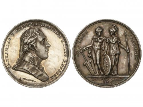 ESTADOS ALEMANES. Medalla Alexander I. 1801. PRUSSIA. Anv.: 