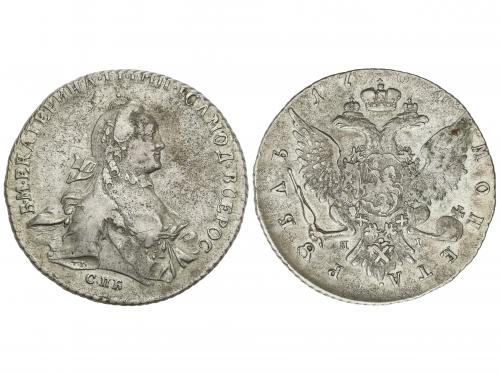RUSIA. Rouble. 1764-C[[c7a1]]. CATHERINE II. SAINT PETERSBU