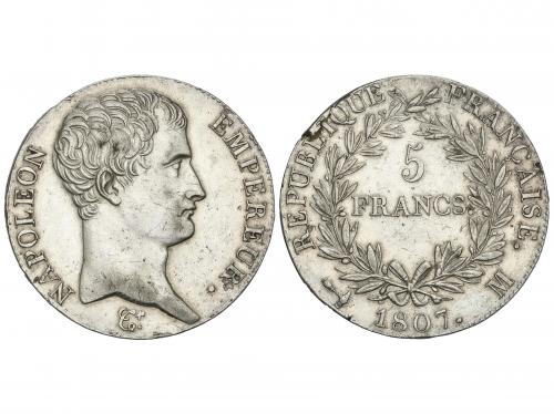 FRANCIA. 5 Francs. 1807-M. NAPOLEON EMPEREUR. TOULOUSE. 24,8