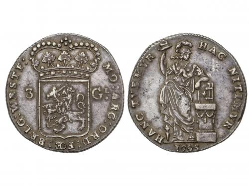 HOLANDA. 3 Gulden. 1795. WEST FRIESLAND. BATAVIAN REPUBLIC. 