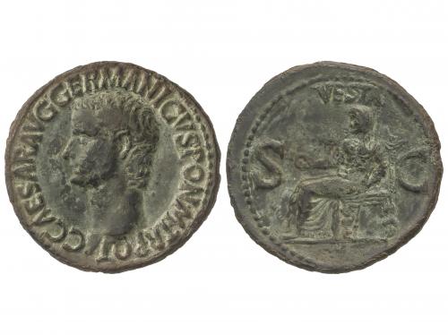 IMPERIO ROMANO. As. 37 d.C. CALÍGULA. Anv.: C. CAESAR AVG. G