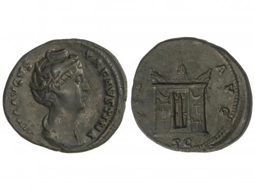 IMPERIO ROMANO. As. 141 d.C. FAUSTINA MADRE. Anv.: DIVA AVGV