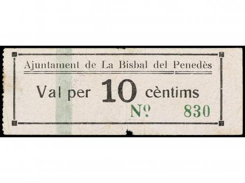 CATALUNYA. 10 Cèntims. Aj. de LA BISBAL DEL PENEDÈS. (Pequeñ