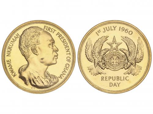 GHANA. 2 Pounds. 1960. 15,96 grs. AU. Dia de la República. E